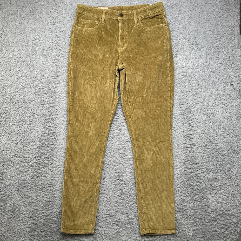 Levis Pants Womens 33x30 Tan Corduroy 721 Skinny High Rise NWT